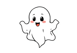 Smiley Cute ghost tattoo idea