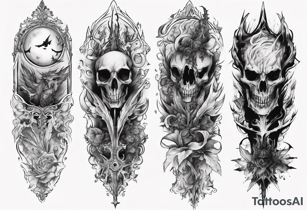bloodborne 
arm sleeve tattoo idea