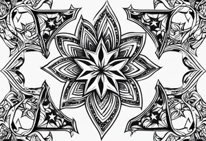 outline drawing of a star tattoo idea