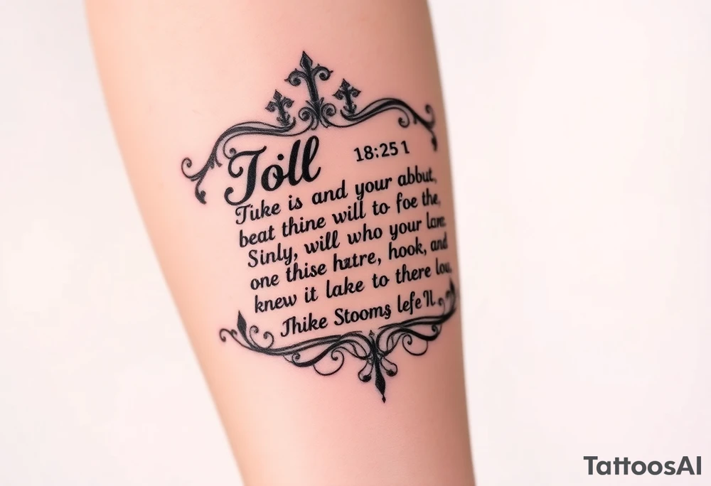 bible verses with cool designs tattoo idea