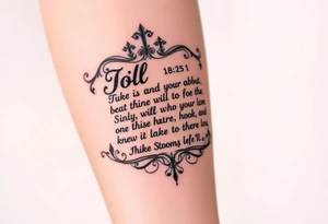 bible verses with cool designs tattoo idea