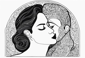 a kiss by gustav klimt tattoo idea