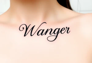 My last name, Wagner, in cursive  font tattoo idea