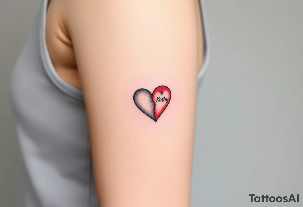 heart.  Somewhere has names pat and kathy tattoo idea