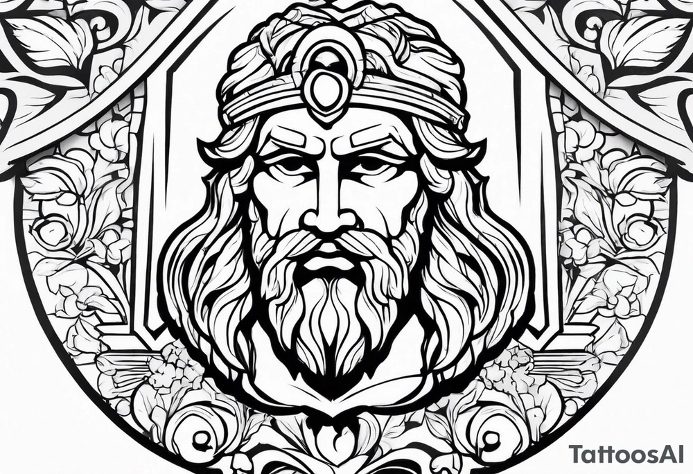 Zeus statue tattoo idea
