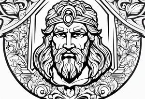Zeus statue tattoo idea