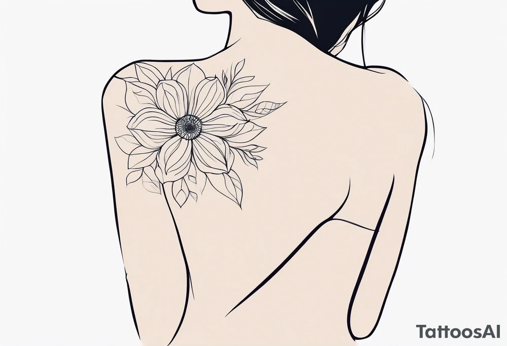 Flower back tattoo tattoo idea