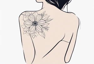 Flower back tattoo tattoo idea