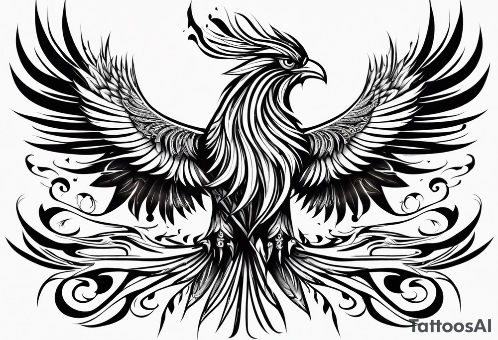 Phoenix bird for arm tattoo idea