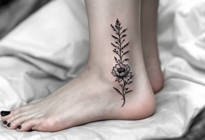 desgin minimal vertical delicate tatoo on ankle for a girl called spring. it should be vertica. give me pics tattoo idea