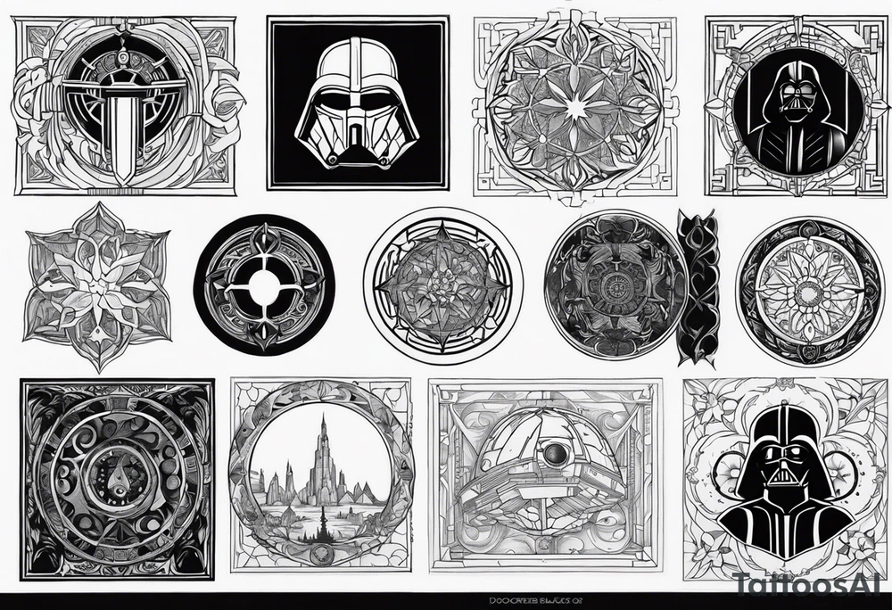 Lord of the rings, star wars, doctor who tattoo idea