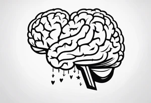 Brain, heart sign, love, heart break makes you strong, worth it, pain makes you stronger, strength, plane, travel, passion, growth tattoo idea