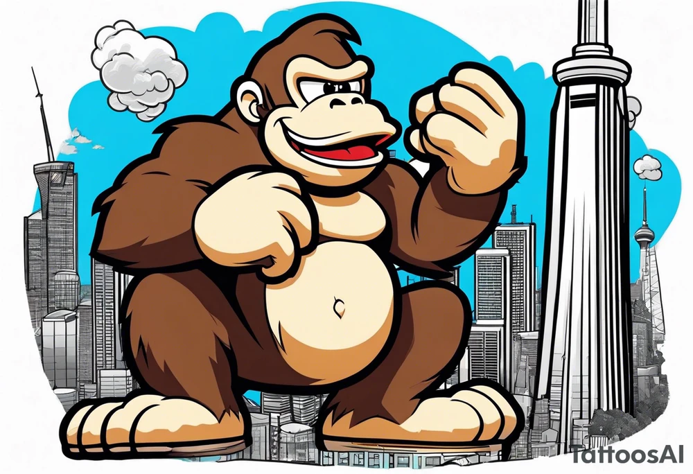Donkey Kong on CN tower tattoo idea