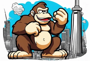 Donkey Kong on CN tower tattoo idea