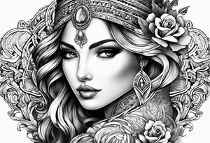 free-hand brazo entero tattoo idea