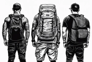 Rucking, brotherhood, shadows, fitness, GrowRuck tattoo idea