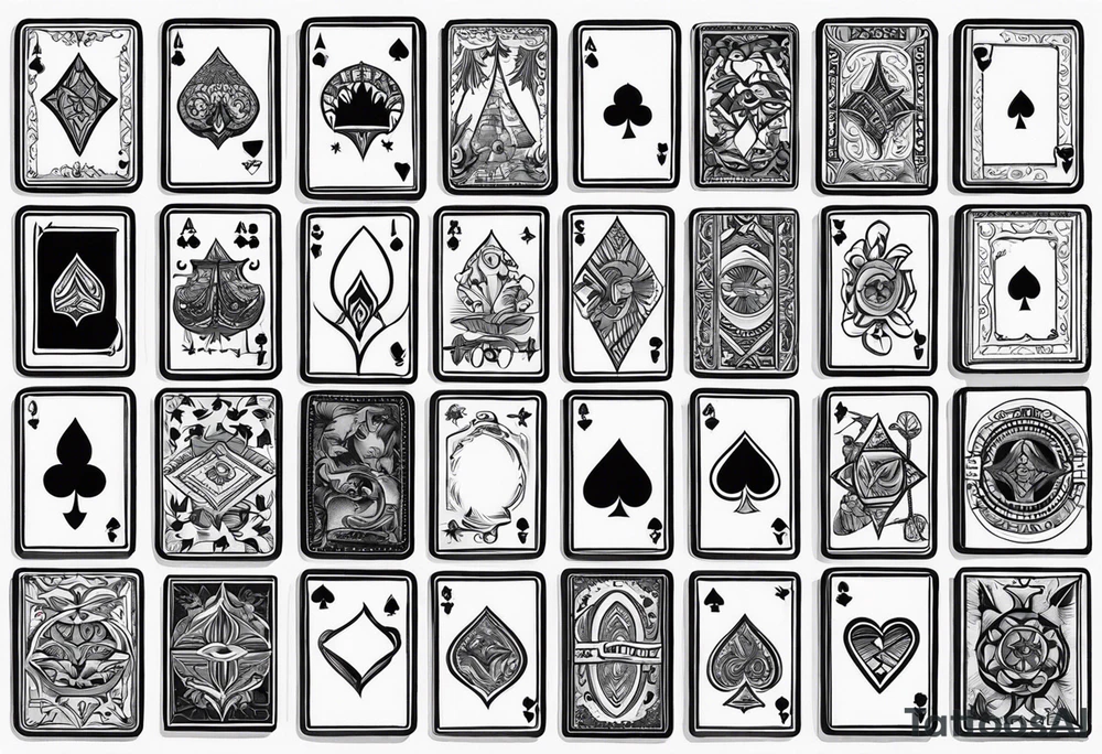 I’ve hit a new low. All 52 cards in a row tattoo idea