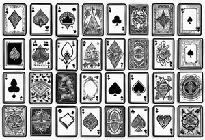 I’ve hit a new low. All 52 cards in a row tattoo idea