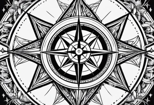 make a compass rose tattoo idea