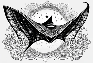 Manta ray neutical star tattoo idea