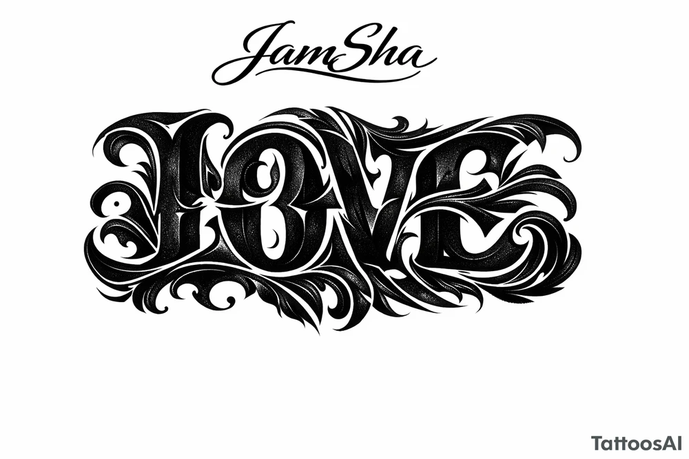 Love and hate combine to be one word read upright to spell love and upside down to spell hate under the word JamSha. Can u make the love hate one word tattoo idea