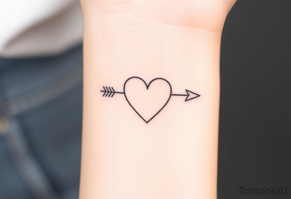 Heart arrow 3_26_1973 tattoo idea