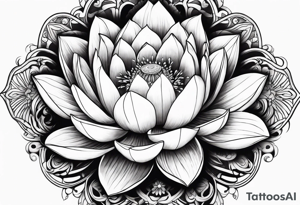 Lotus flower tattoo idea