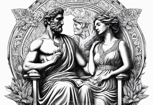 Griechischen Statue mann und frau tattoo idea