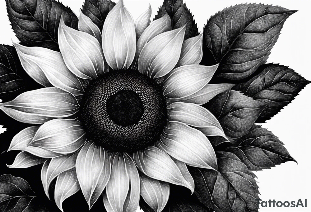 a sunflower tattoo idea