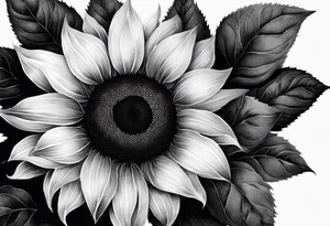a sunflower tattoo idea