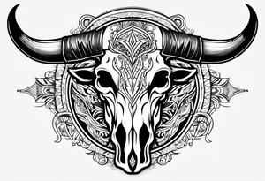 bull skull tattoo idea