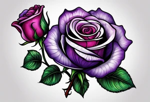 Purple rose tattoo idea