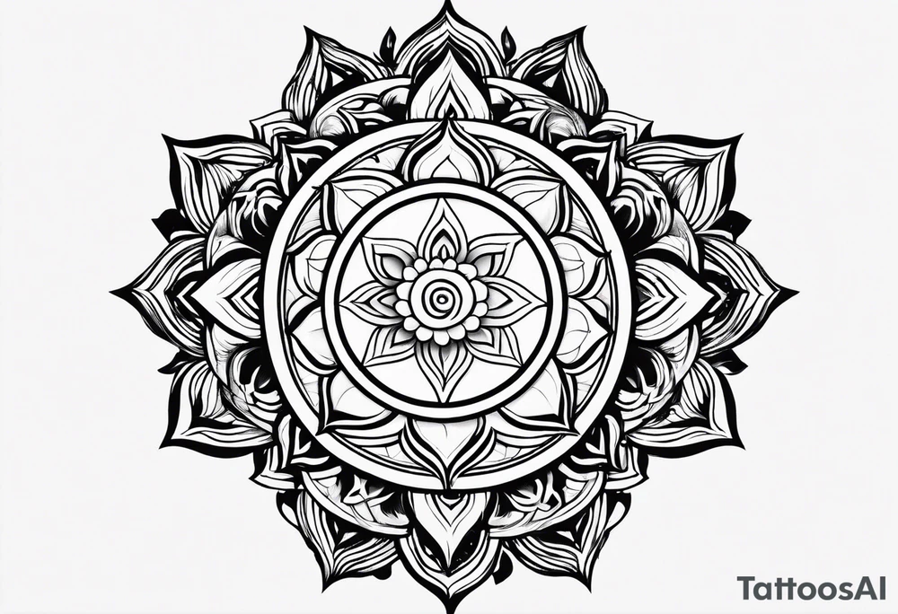 Throat chakra tattoo idea