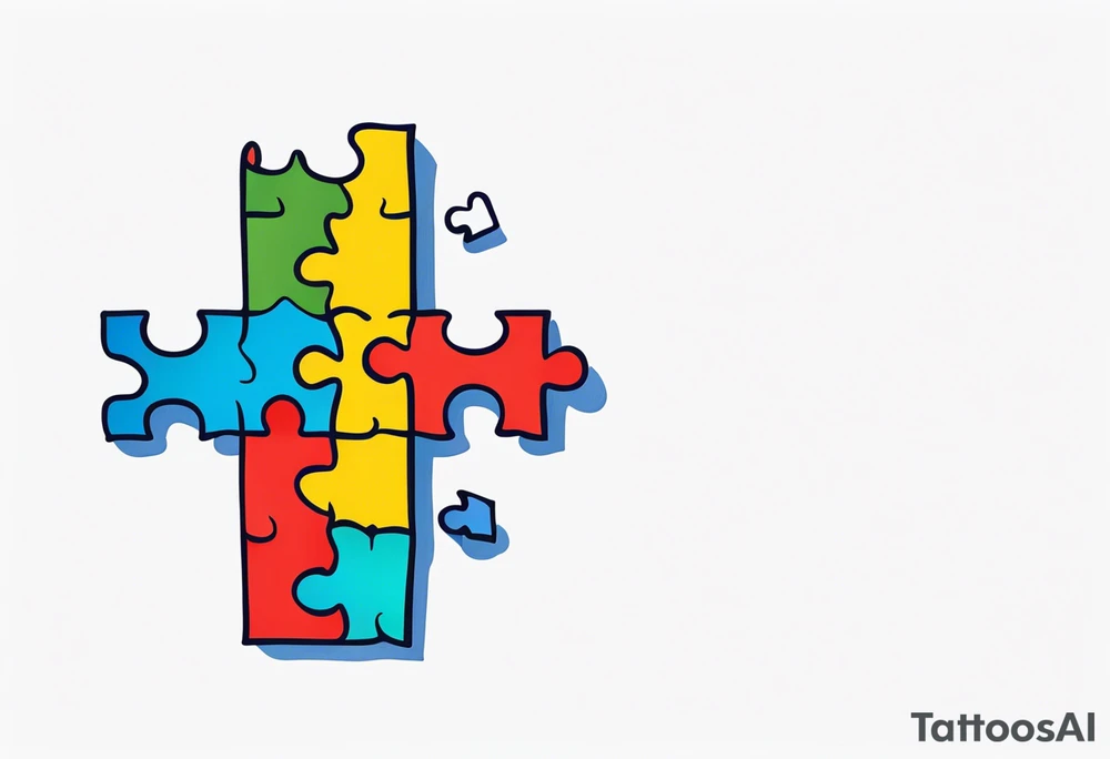 Autism puzzle piece tattoo idea