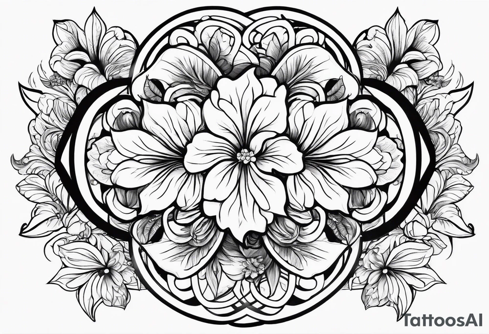 March April June November December birth flowers on infinity symbol tattoo idea