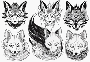 Japanese kitsune tattoo idea