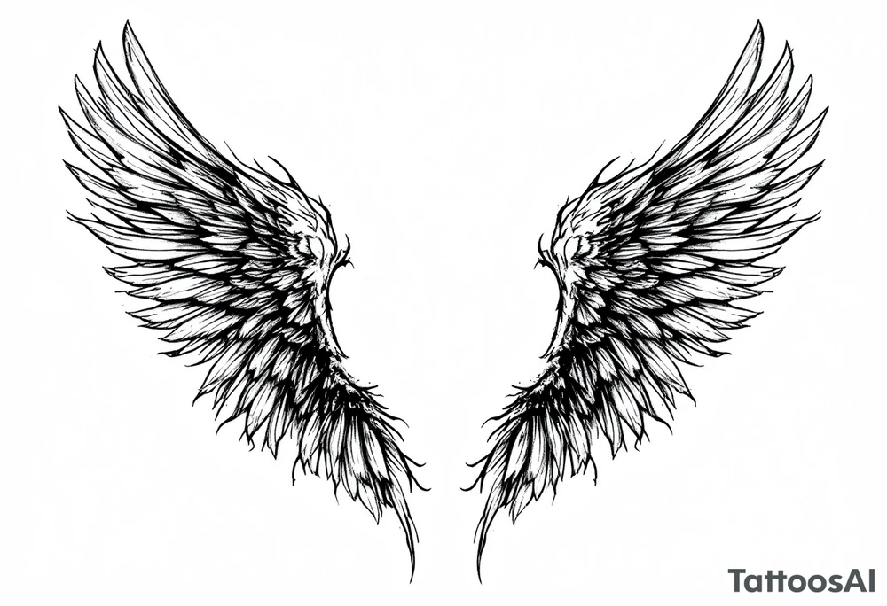 Infinity Loop made of wings tattoo idea