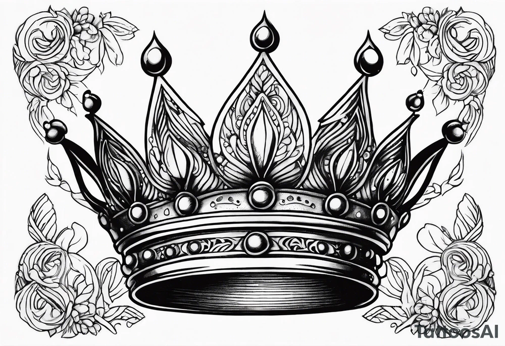 queen's golden crown tattoo idea
