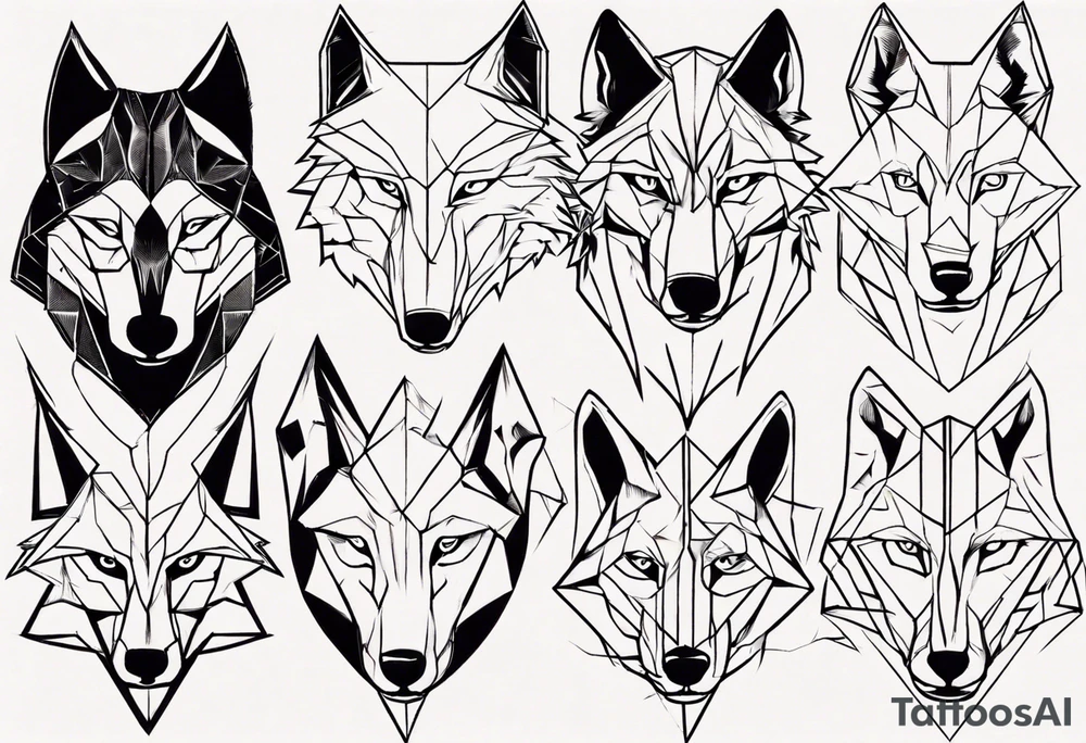 wolfs head tattoo idea