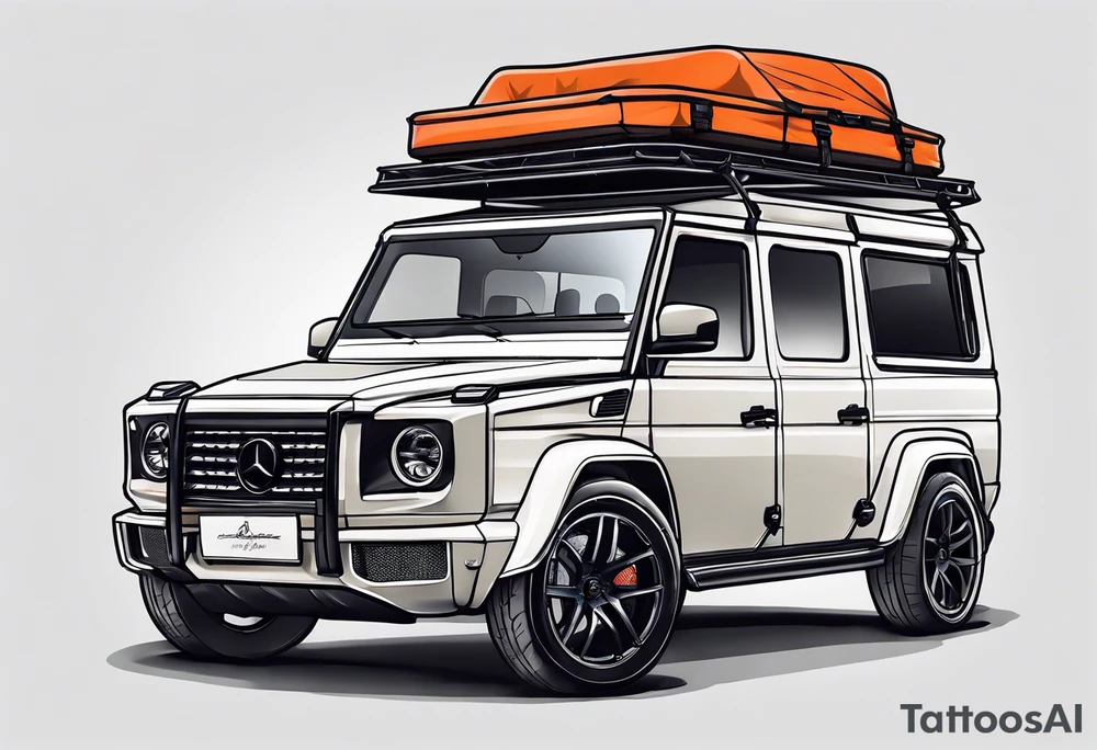 Car with a rooftent tattoo idea