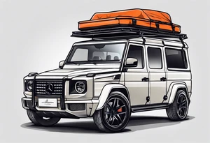 Car with a rooftent tattoo idea