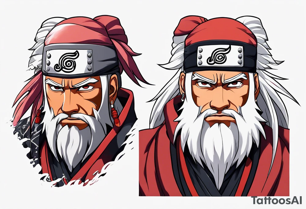 Sage mode jiraiya from the anime naruto tattoo idea