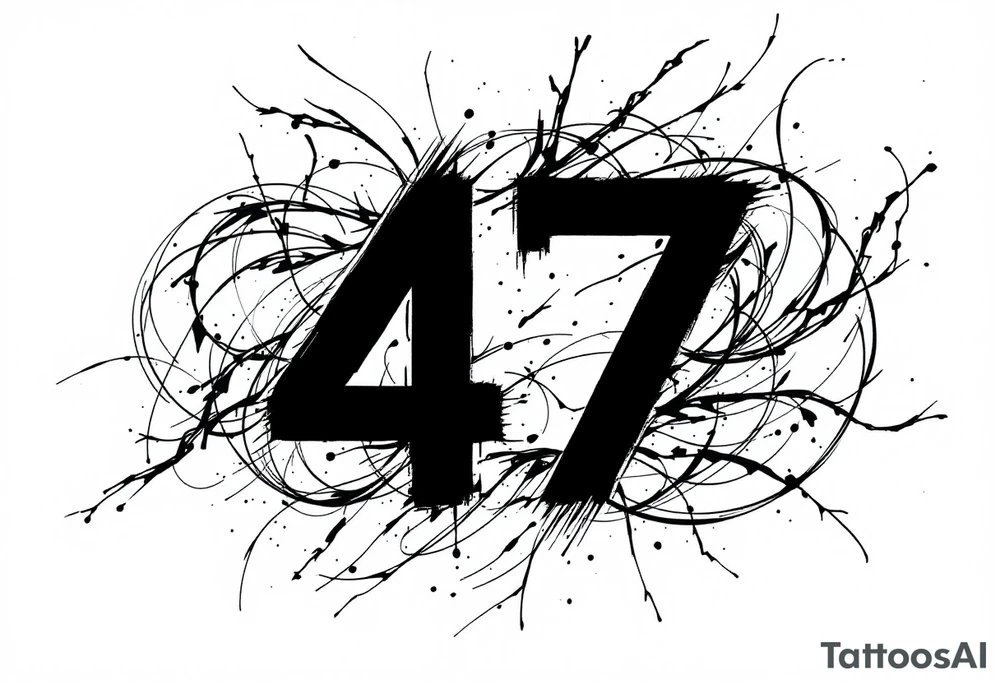 the number 47 tattoo idea