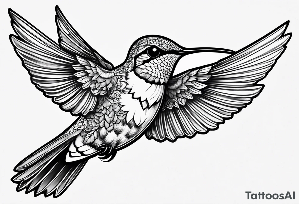 hummingbird tattoo idea