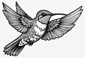 hummingbird tattoo idea