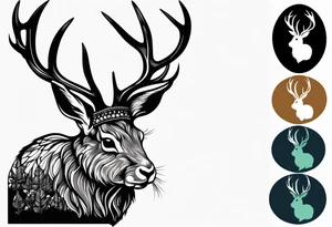 jackalope 
silhouette tattoo idea