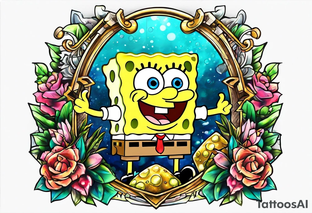 sibling spongebob tattoo ideas tattoo idea