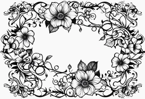 Floral minimalistic vine whip tattoo idea
