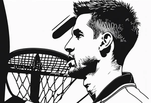 novak djokovic with a finger in your mind tattoo idea