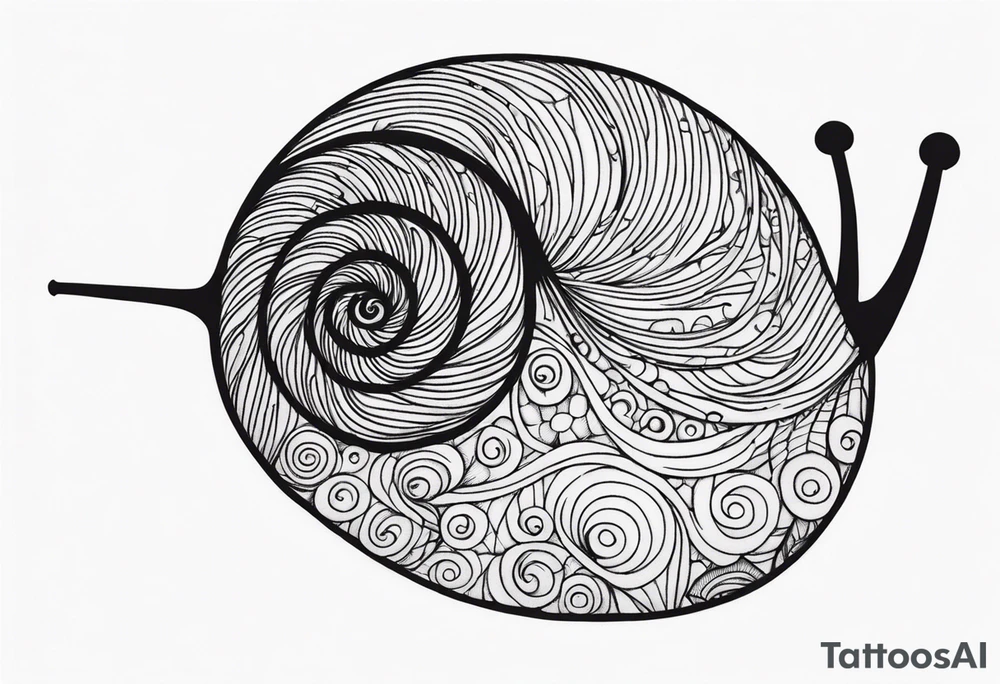 Whimsical Snail tattoo idea